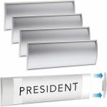 Rustproof Aluminium Door Sign Holders Adhesive Door Nameplate Holder