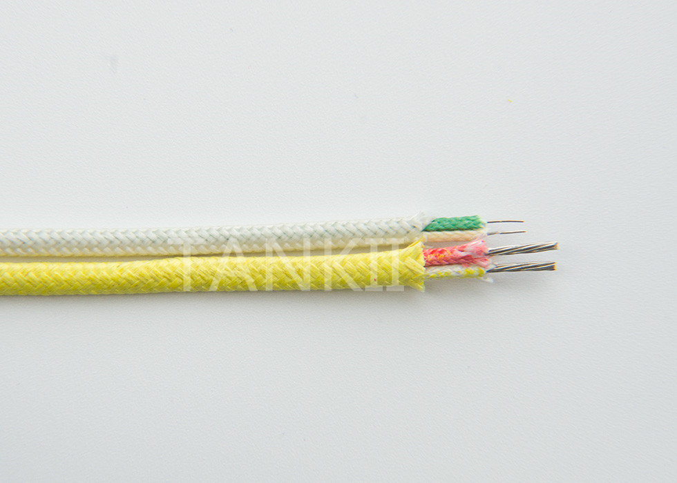 Tankii Fiberglass / PVC Extension Insulated Thermocouple Cable Solid Shape For Temperature Measurement