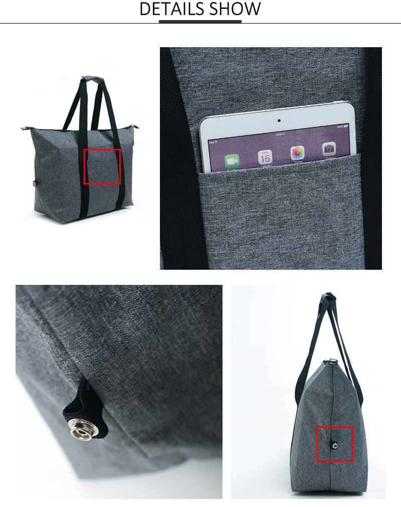 PEVA lining 600D Polyester Insulated Lunch Cooler Bags