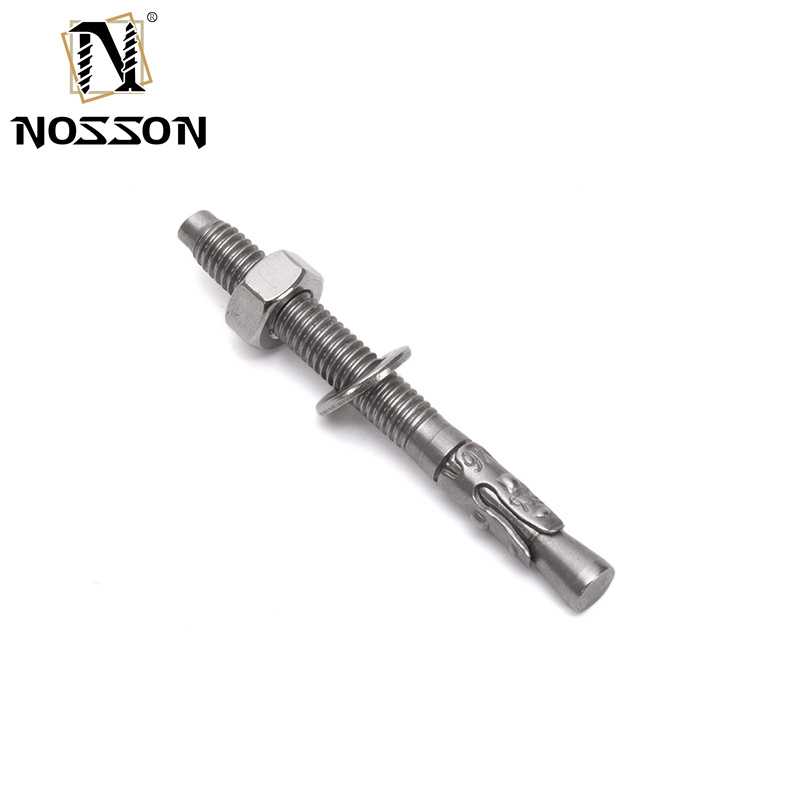 TiCN Coated M12*150mm Carbon Steel Gr4.8 Zinc Plated Wedge Anchor Bolt for High Capacity ISO Standard Applications