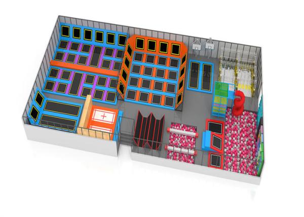 Commercial Professional Trampoline Equipment Big Jumping Area For Family Sports