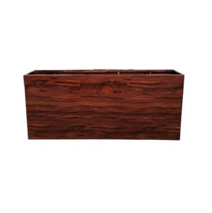 Wholesale Wood grain stainless steel flower pots &amp; planters outdoor square large from china suppliers