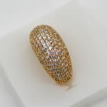 New trendy AAA+ Swiss Cubic Luxury Zircon crystal ring 18k gold plating jewelry