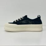 Mid Top Breathable Mesh Sneakers Black Womens Fashion Trainers