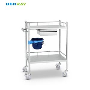 Wholesale 2 Layer Hospital Stainless Steel Medical Instrument Trolley from china suppliers
