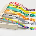 Factory Custom Logo Polyester Woven Cloth Bracelets Concert Promotion Event