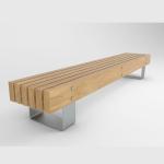Long Commerical Street Backless Bench Factory Price Outdoor Metal Solid Wood