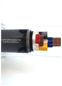 Wholesale Copper Conductor LV SWA Armoured PVC Insulated Cables 4 Cores Steel Wire Armored Cable 4x240mm2 from china suppliers