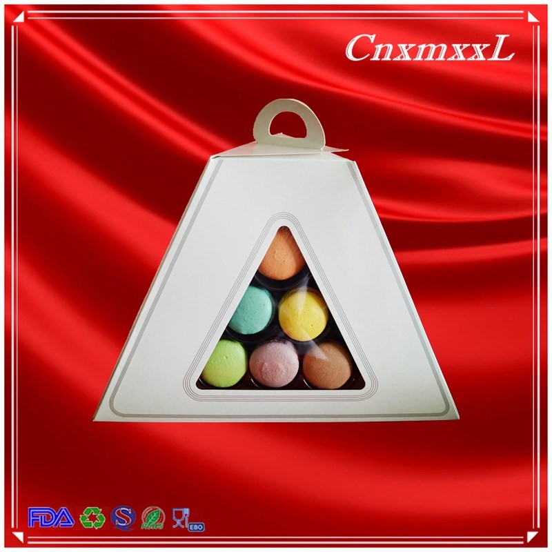 Plastic Pyramid Display Case 6 Tier Macaron Display Tower Case With Acrylic Base