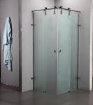 Indoor Portable Frost Tempered Glass Sliding Door Whole Shower Glass Room OEM