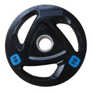 Wholesale Black Tri Grip Barbell Rubber Dumbbell Weight Plate Gym Equipment from china suppliers
