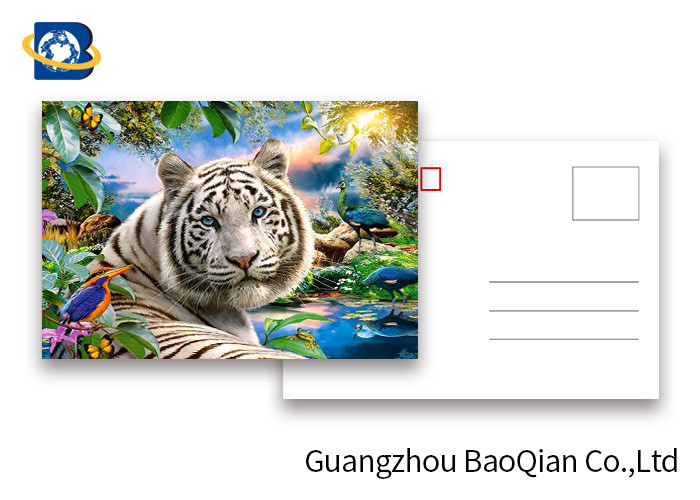 0.6mm PET 3D Postcard Animation Picture CMYK Printing Tiget Pattern Tear - Proof