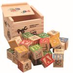 27pcs Wooden Alphabet Blocks Letter Blocks Printed With Number