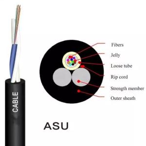 Wholesale 12 Core ASU Fiber Optic Cable G652D 80/100/120M Span For Outdoor Aerial from china suppliers