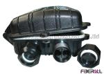Overhead Fiber Optic Joint Closure , Outdoor Fiber Splice Enclosure Black