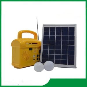 Wholesale 10w mini solar home lighting system / portable DC solar kits with radio, MP3, phone charger for camping from china suppliers
