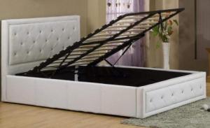 Wholesale Full Size High Headboard Gas Lift Storage Bed Leather Bed Manufacturers from china suppliers