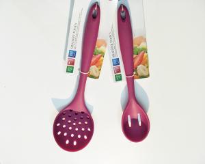 Wholesale custom different types Hygienic Culinary Silicone Slotted Spoon kitchen utensil set from china suppliers