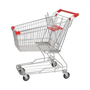 Wholesale 125L Zinc with Epoxy Asian Series Supermerket Metal Shopping Trolley from china suppliers