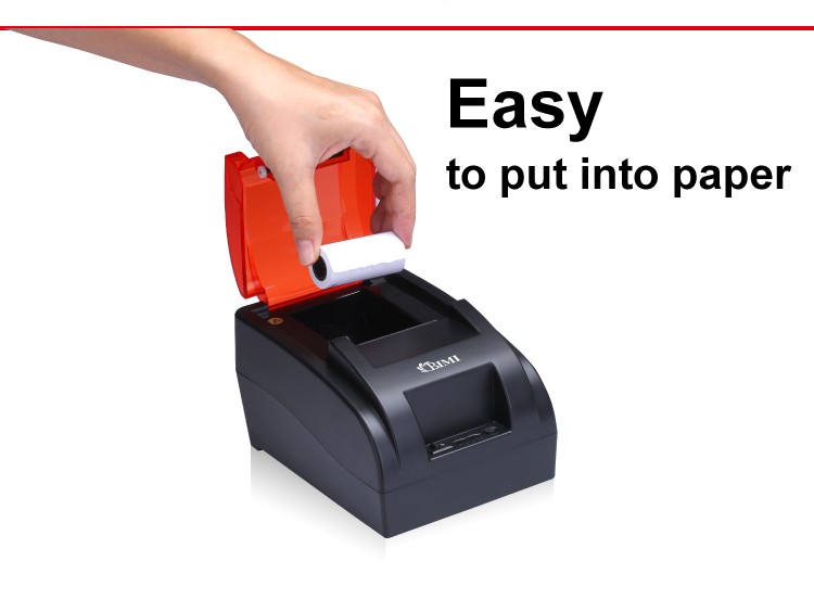 TP-58H 2 Inch 58mm Thermal Receipt Printer with Black Color and Paper