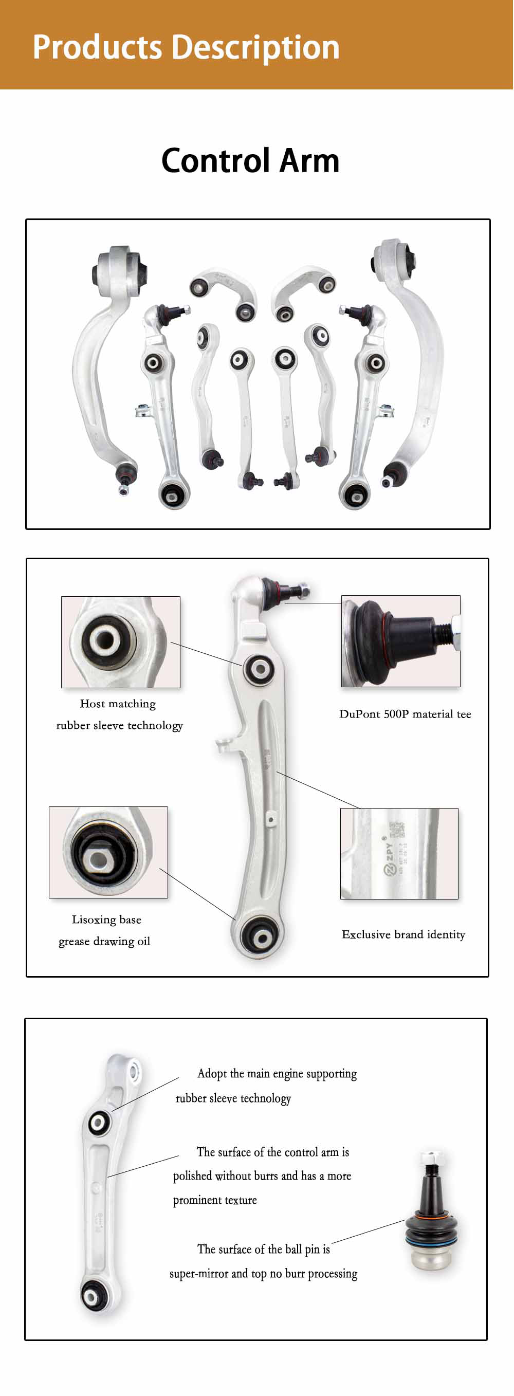 OEM Auto Spare Car Parts Lower Control Arm For VW OE 3QD 407 152A 3QD407152A