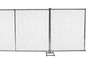 Wholesale 8ft x 10ft construction chain link fence opening 2⅜x2⅜(60mmx60mm) tubing 16ga thick and diameter 11ga/2.90mm,11.5ga/2.7 from china suppliers