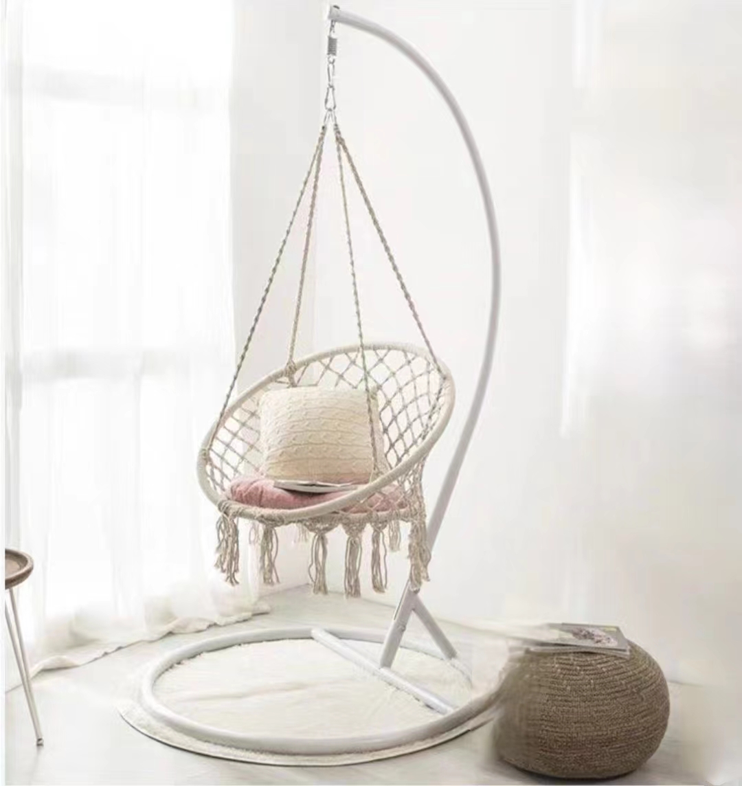 Stain Resistant Hammock Swing Chair Machine Washable Hammock Chair With Tassels