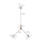 High Bay Light Fork Hanging Kit , Brass Nickel Plated Wire Suspension Kit YW