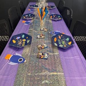 Wholesale Rectangular Glitter Disposable Picnic Tablecloth from china suppliers