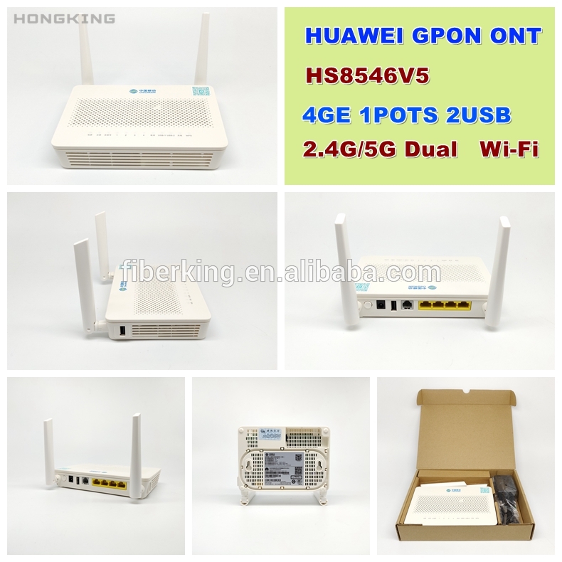 HS8546V5 GPON XPON Dual band WiFi AC 2.4g/5g FTTH 4GE 1TEL 2USB HUAWEI router ONU ONT HS8546V5