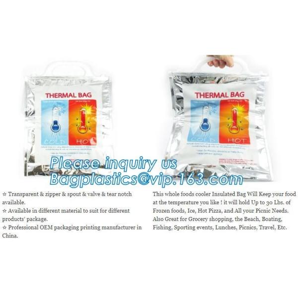 Outdoor square aluminum foil food thermal freezer cooler lunch insulation bag,Foil Cooler Bag Thermal Bag for Fruit Choc
