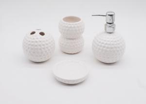 Wholesale Hand Painted Ceramic Golf Bathroom Accessories Sets Sanitary Ware Solid White Color from china suppliers