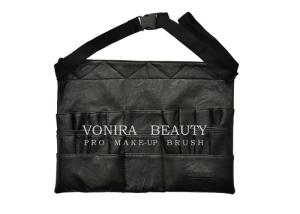 Wholesale Professional PU Leather Makeup Apron Cosmetic Waist Belt Bag For Brush Kit Set from china suppliers