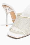Nappa PU Crystal Women High Heeled Shoes Ankle Strap Stiletto Heels