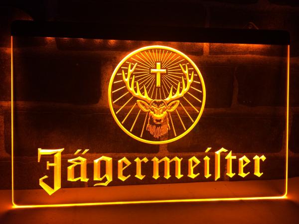 Quality Factory Wholesale Wall-mounted Jagermeister Deer head LED Illuminated Neon Bar Sign Display for sale