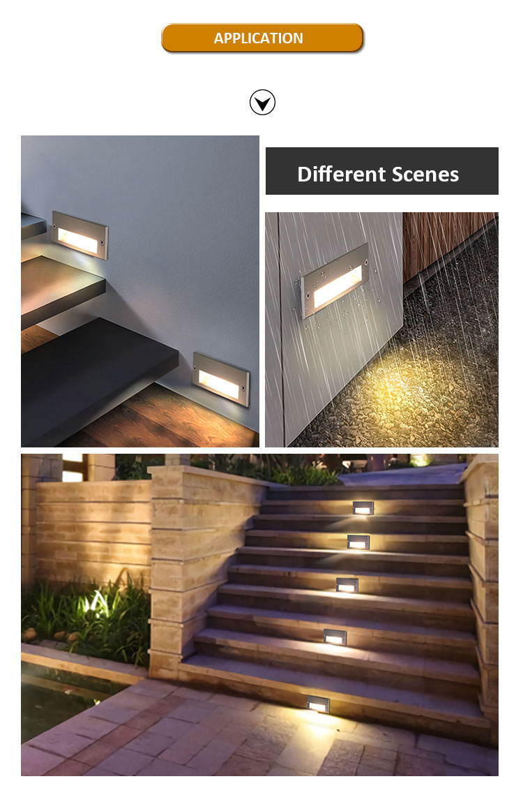 IP65 3W 5W LED Recessed Wall Light Step Linear Lighting For Stair Corner