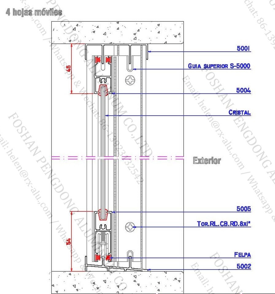T7 T8 Aluminium Window Profiles 6000 Series Corrosion Resistant