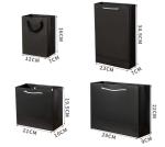 OEM Luxury Black Paper Jewelry Gift Bags 12x16x7cm To 29x22x9cm