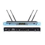 2CH Dual Channel UHF Wireless Microphone System High Sensitive