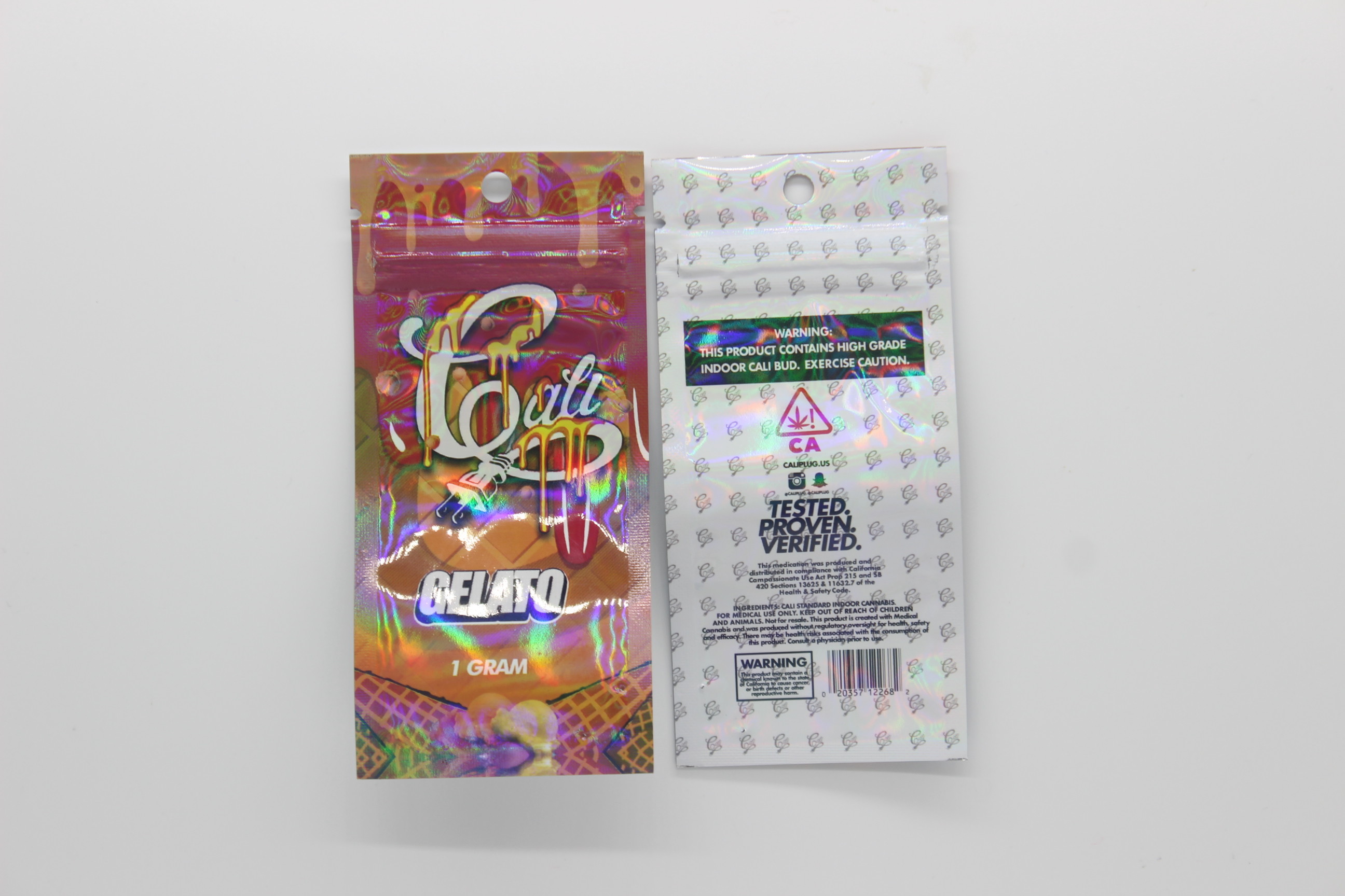Recoverable Plastic Weed Bag Mylar ziplockk Pouches for CBD weed Packaging VMPET