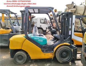 Wholesale Hydraulic System Used Diesel Forklift Truck , FD30 Komatsu Diesel Forklift 3 Ton from china suppliers