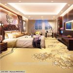 China stock design floral printed nylon carpet for hotel room