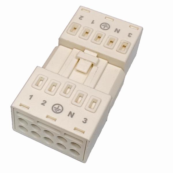 White LED Light Connector 5P 7P 16A 22-14 AWG