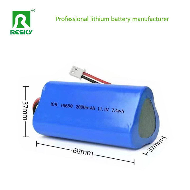 Rechargeable Li-ion Battery Pack 11.1V 3s 18650 2200mAh For Bicycle Light