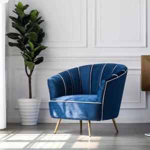 Wholesale Modern fancy design living room furniture single seat sofa event wedding sofa stainless steel legs velvet sofa chair from china suppliers