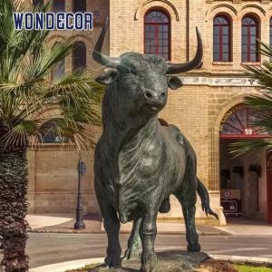 Wholesale Outdoor decorative metal animal life size cast bison Bronze sculpture from china suppliers