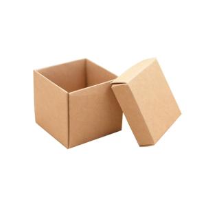 Wholesale Cheap plain rigid kraft paper simple square shaped food candy box from china suppliers