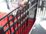 Bow Top Tubular Steel Fence Panels INTERPON powder coated at black 1100mm x