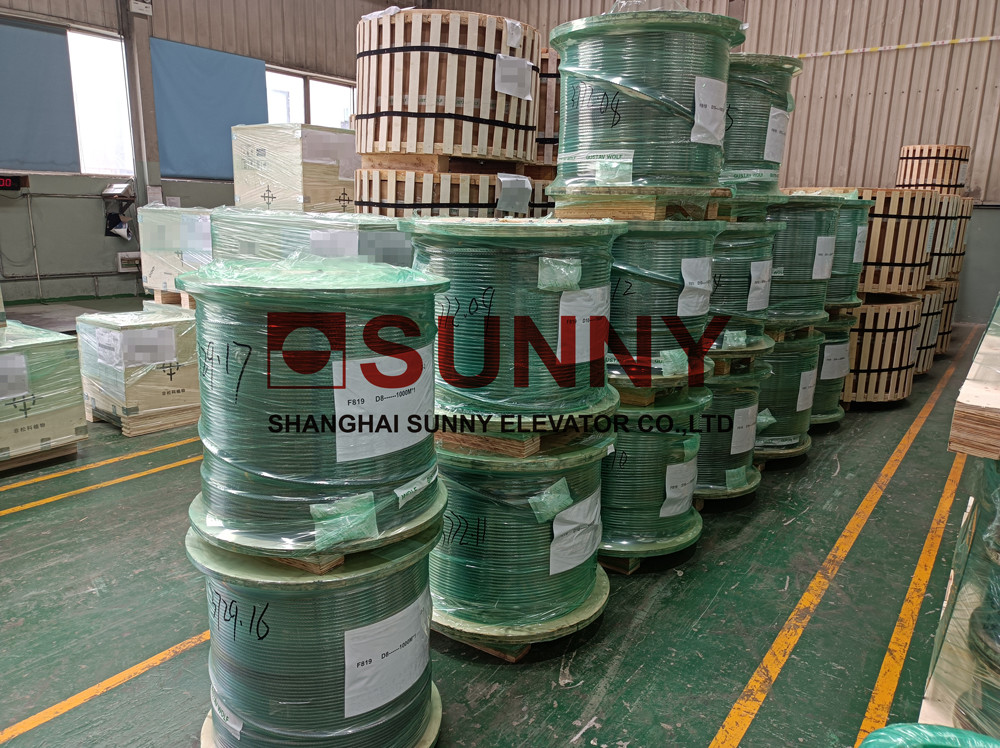 Elevator Steel 6x19 Large Diameter Wire Ropes for Traction Machine Parts