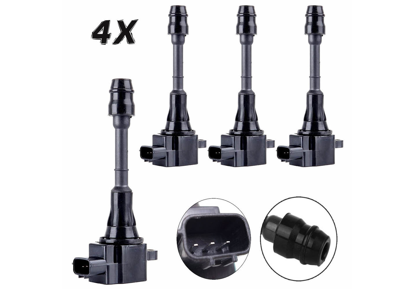 Black High Performance Ignition Coil For NISSAN 224338H315 224488H300 224488H315